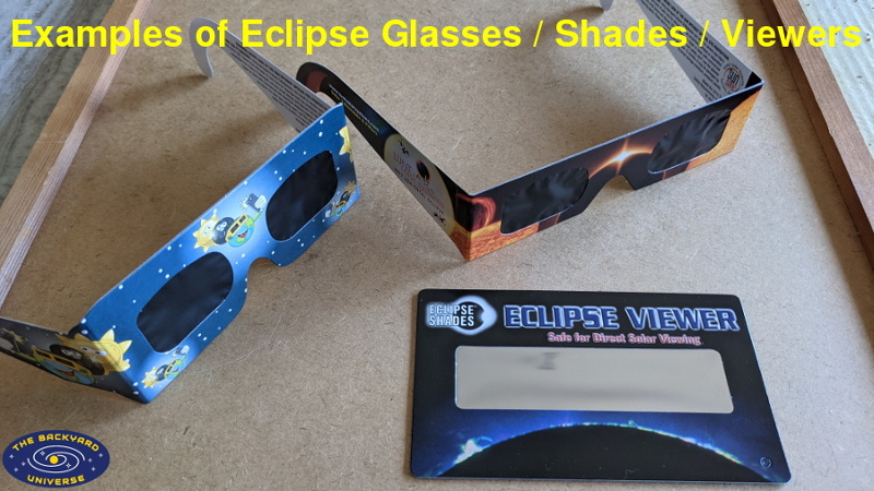 eclipse glasses / eclipse shades / eclipse viewers